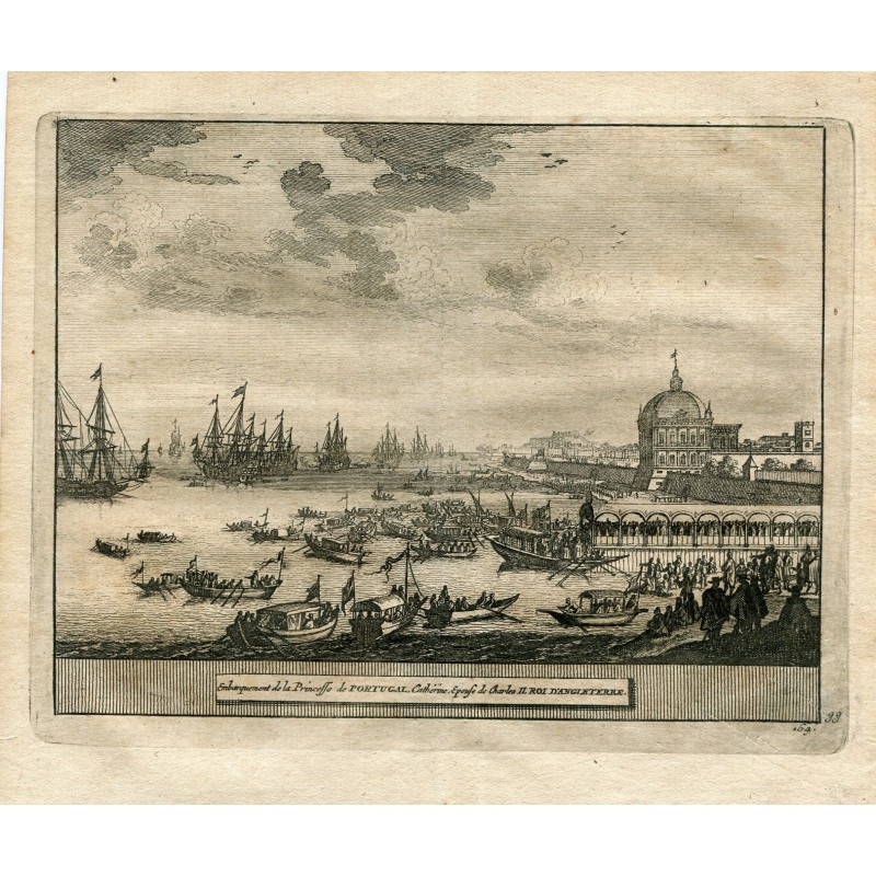 Einschiffung der Prinzessin von Portugal, Katharina, Ehefrau von Karl II., dem König von England – Pieter Van der Aa. 1715.