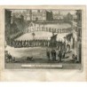 Prozession des Auto-da-Fé. Gestochen von Van der Aa (Alvarez de Colmenar) im Jahr 1815