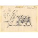 Angel Gonzalez Marcos. Dibujo: Aparicio 1º toro de la Vega Madrid 1952