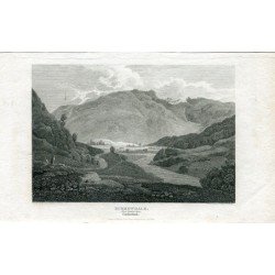 Burrowdale, Cumberland, 1811 von Hay nach einer Zeichnung von A. Wilson gestochen