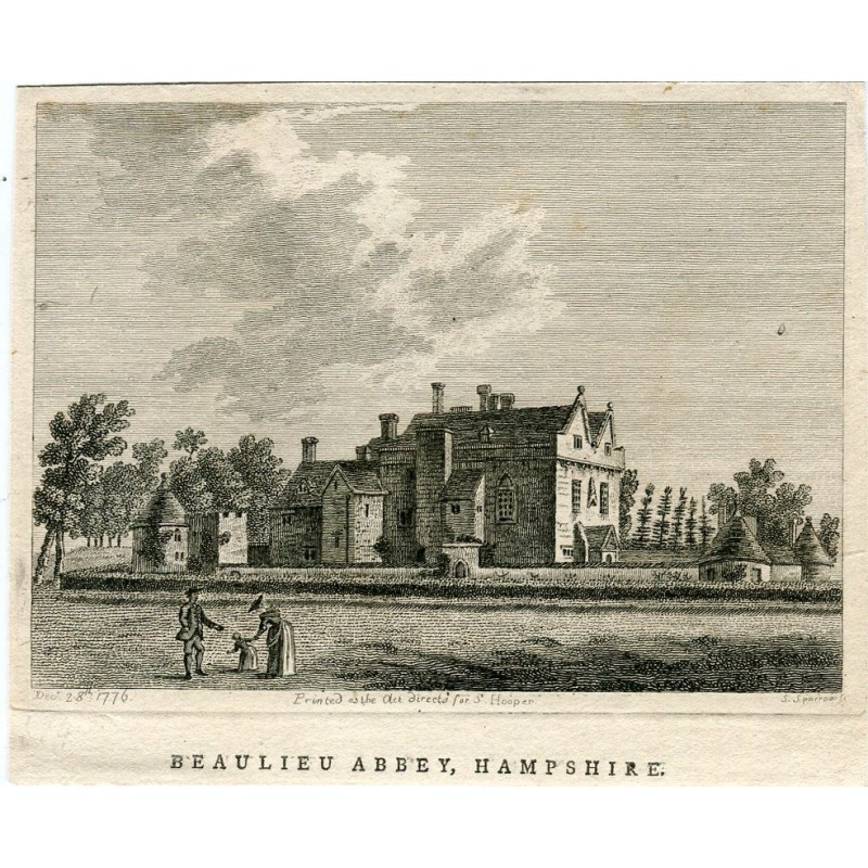 Abbaye de Beaulieu, Hampshire, gravée par S. Sparrow. Publiée en 1776.