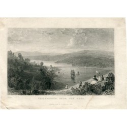 Teignmouth dal Ness inciso da JCBentley, disegnato da T. Allom