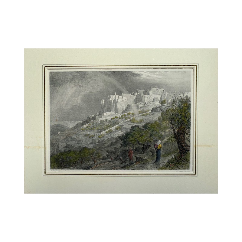 La Chiesa della Natività, Betlemme (Palestina). Incisione del 1881 circa.