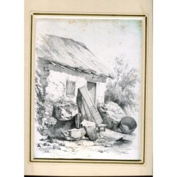 Maison. Lithographie de Jean Jacottet