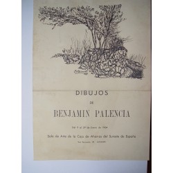 Poster de Benjamin Palencia de la exposición de 1964 en la Caja de Ahorros del Sureste de España, Alicante