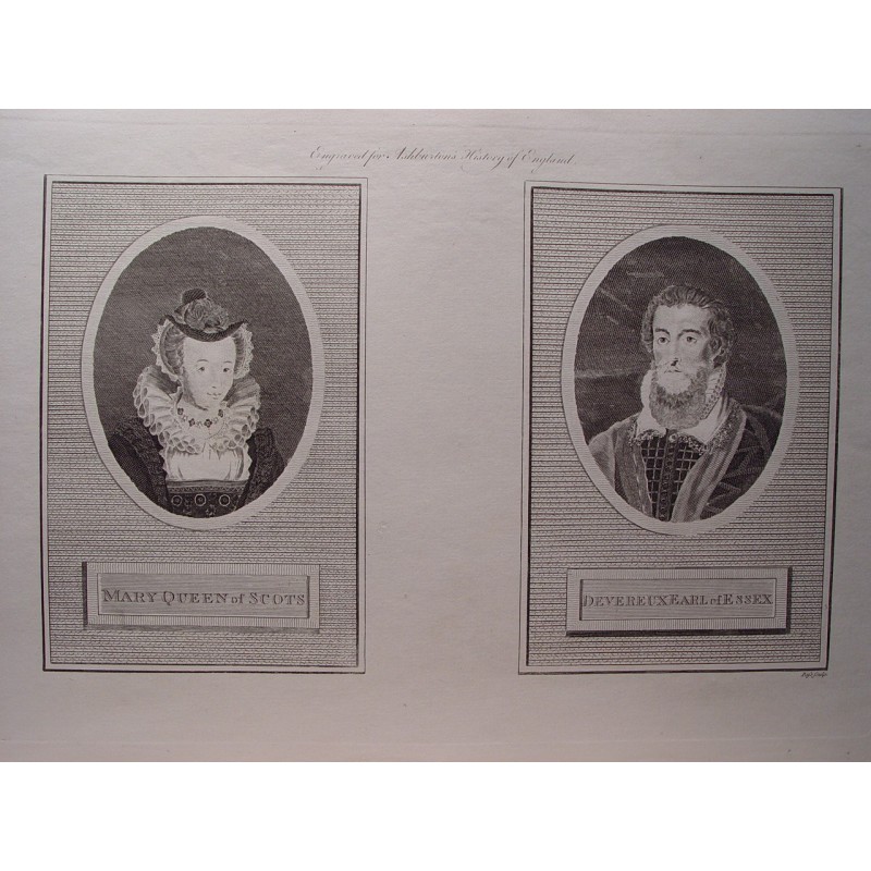 Marie Stuart, reine d'Écosse, et Devereux, comte d'Essex. Enregistré par passeport.