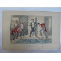 Mr. Jorrocks´s Bath Grabado  coloreado original  de John Leech en 1840-1855