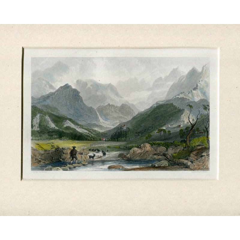 Val d'Azun, Hautes-Pyrénées. D'après Thomas Allom.