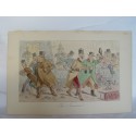 L'invasion. Gravure colorée originale de John Leech et Phiz en 1840-1855