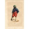 Zouave, Algerie. Original woodcut by Duverger.