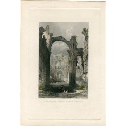 Lindisfarn Abbey, North Durham, gestochen von JW Lowry, gezeichnet von T. Allom