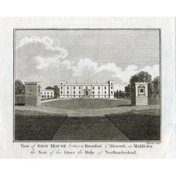 Veduta di Sion House tra Brentford e Heworth, incisa da Roberts.