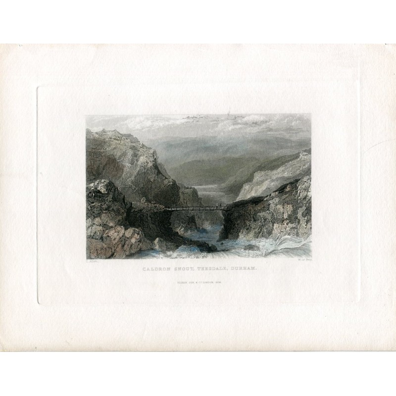 Caldron South, Tesdale, Durham inciso da W. Le Petit da un'opera di T. Allom