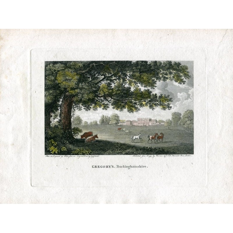 Gregory's, Buckinghamshire, gestochen von James Fitler nach einer Originalzeichnung von Corbould