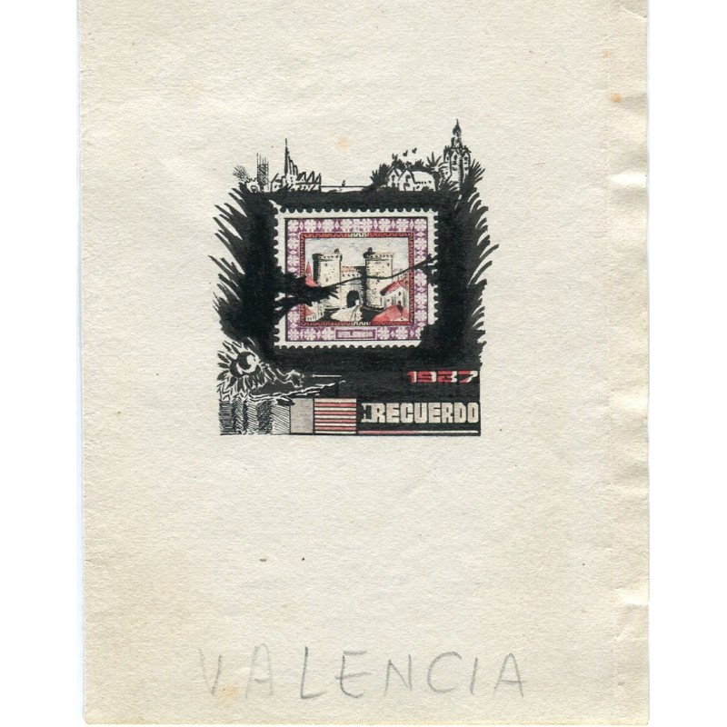 Piccola incisione del 1937 durante la guerra civile