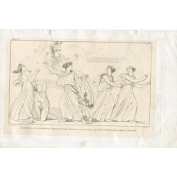 Nausicaa et ses servantes après avoir lavé leurs vêtements... Gravé par Pi y Margall