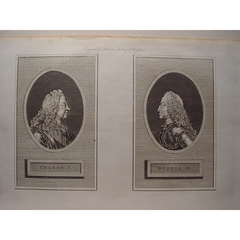 George I et George II. Gravure pour l'Histoire d'Angleterre d'Ashburton.