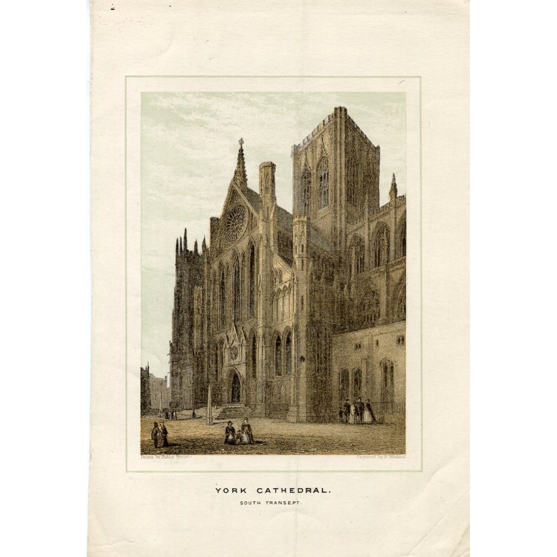 York Cathedral engraved by W. Binkles, drawn by Hablot Brown