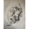 Rare gravure n° 5 du Livre des Académies, d'après nature, par François Boucher. Louis Félix La Rue