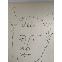 Pablo Picasso (d'après) - Le boeuf : Visage d'homme -1957 litographie
