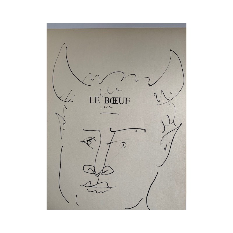 Pablo Picasso (dopo) - Le boeuf: Visage d'homme -1957 litografia
