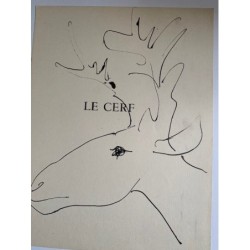 Le cerf, lithographie originale de Picasso publiée en 1957