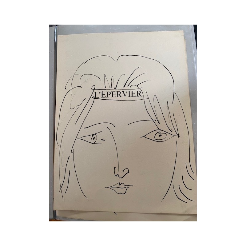 L'Épervier. Lithographie originale de Picasso publiée en 1957.