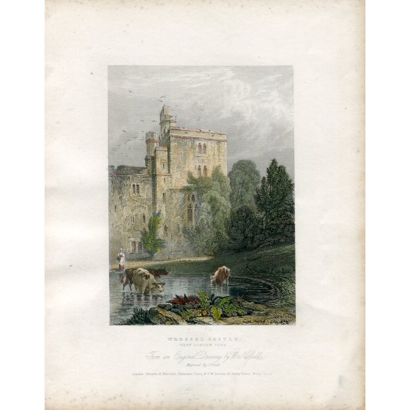 Château de Wressel gravé par J. Sands d'après un dessin de W. Nesfield