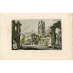 Abbaye de Fountains, Yorkshire, Angleterre, 1832
