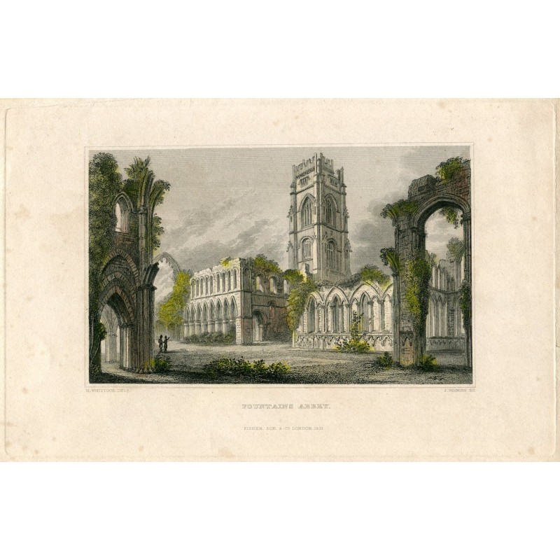 Fountains Abbey, Yorkshire, England, 1832