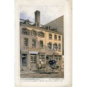«Old house in William St.Betw Fulton &John St. 1861» Lithograph by Sarony Major 1861