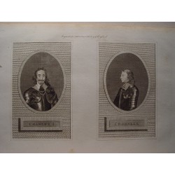 "Charles I and Cronwell" Engraving for Ashburton's History of England.