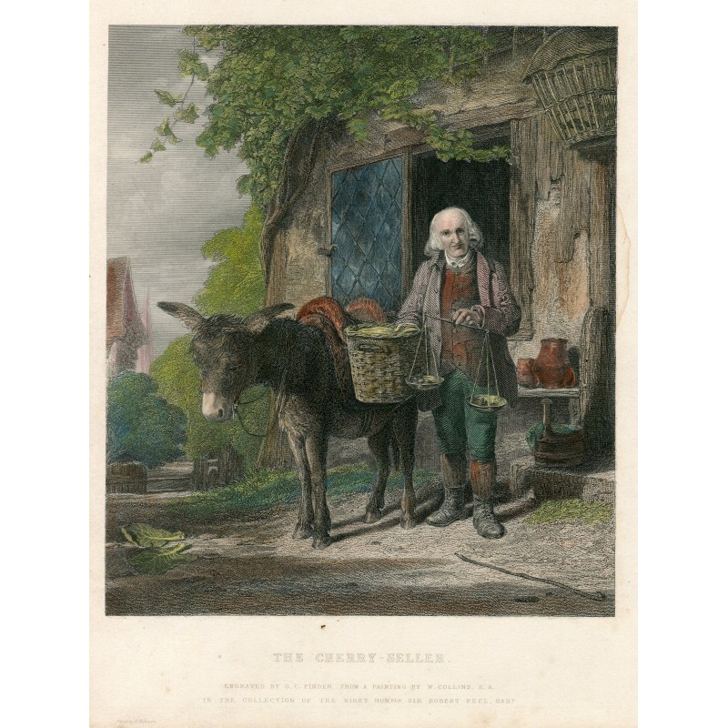 Il venditore di ciliegie, da un dipinto di W. Collins (1848)
