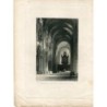 Cathédrale de Durham depuis la nef gravée par JW Lowry, dessinée par T. Allom