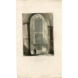 Worcester Cathedral, gestochen von B. Winkles, gezeichnet von Benjamin Brand