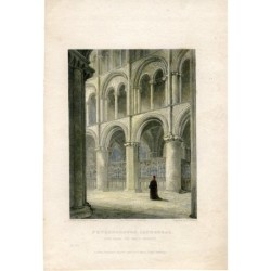 Cathédrale de Peterborough gravée par B. Winkles, dessinée par Hablot Browne.