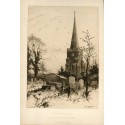 "Harrow Church" engraved by Percy Robertson for The Art Journal.