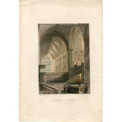 Worcester Cathedral, the Choir, engraved by B. Winkles, drawn by B. Baud