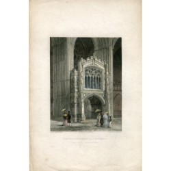 Cattedrale di Peterborough incisa da B. Winkles, disegnata da R. Garland.