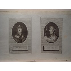 "Alfred and Canute I" Recorded by Page. Engraving for Ashburton's History of England.