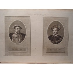 Henri VIII et Édouard VI. Gravure de Charles Turner Warren (1834-1909) pour l'Histoire d'Angleterre d'Ashburton.