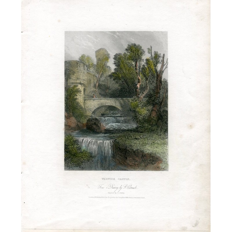 Warwick Castle, gestochen von JC Bentley nach einer Zeichnung von G. Cattermole
