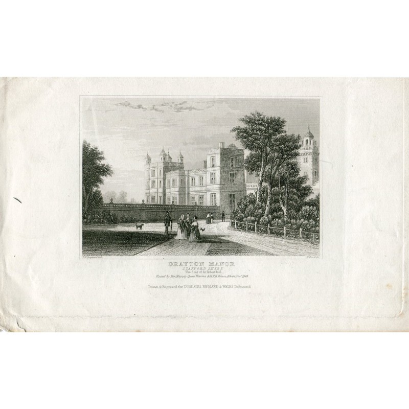 Drayton Manor gravé par H. Bond d'après un dessin de TH Shepherd
