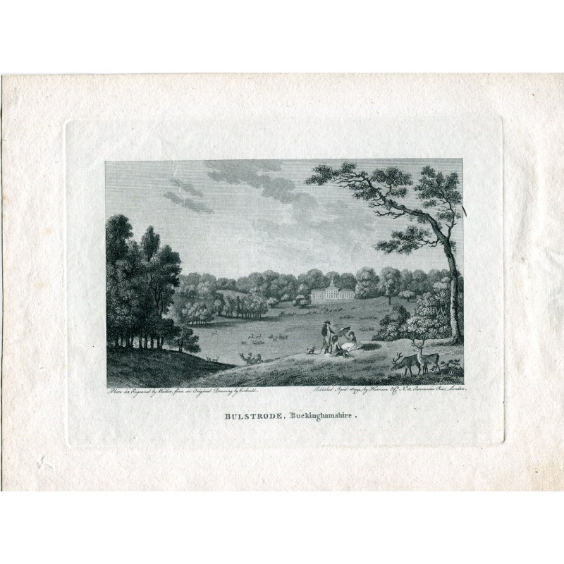 Bulstrode, Buckhamshire engraved by Walker from an original drawing by Corbould