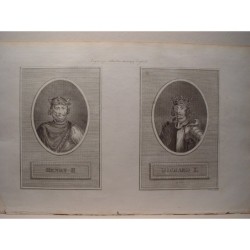 Heinrich II. und Richard I.. Gravur von Charles Turner Warren (1834-1909). Gravur für Ashburtons History of England.