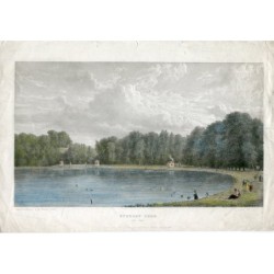 Studley Park, le lac dessiné et gravé par W. Westall