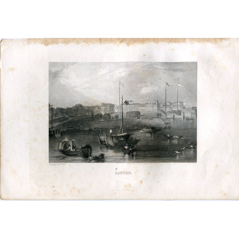 Canton, China, drawn and engraved by Adolphe Rouargue
