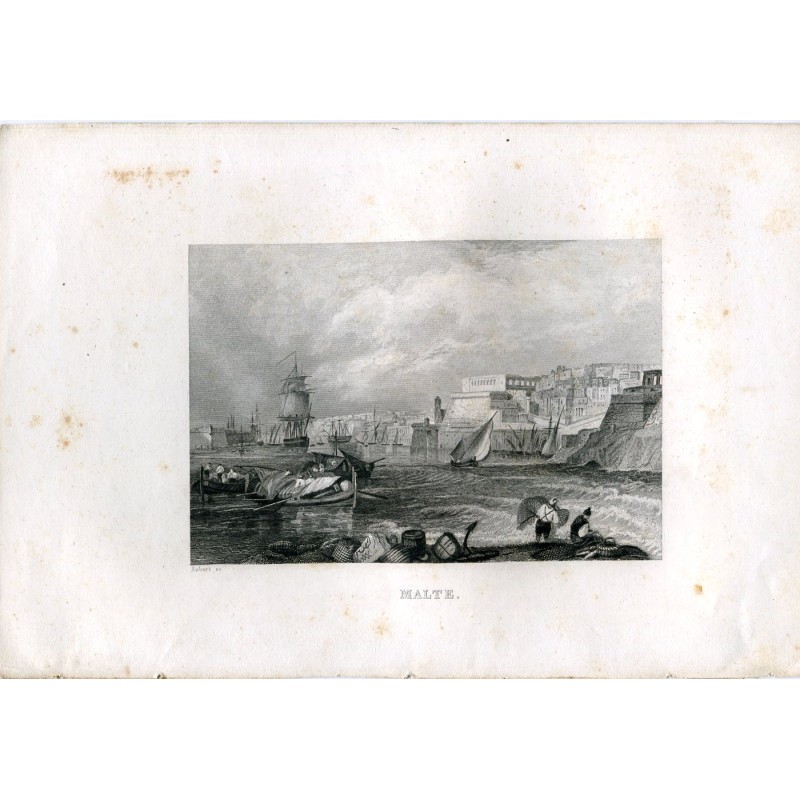 Malte engraved by Aubert