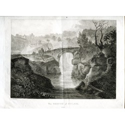 The bridge of Dulsie, after John Claude Nattes. Engraved by J. Fittler (1804)