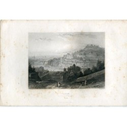 Lyon, Blick auf die Côte de Fourvières, gestochen von Le Petit